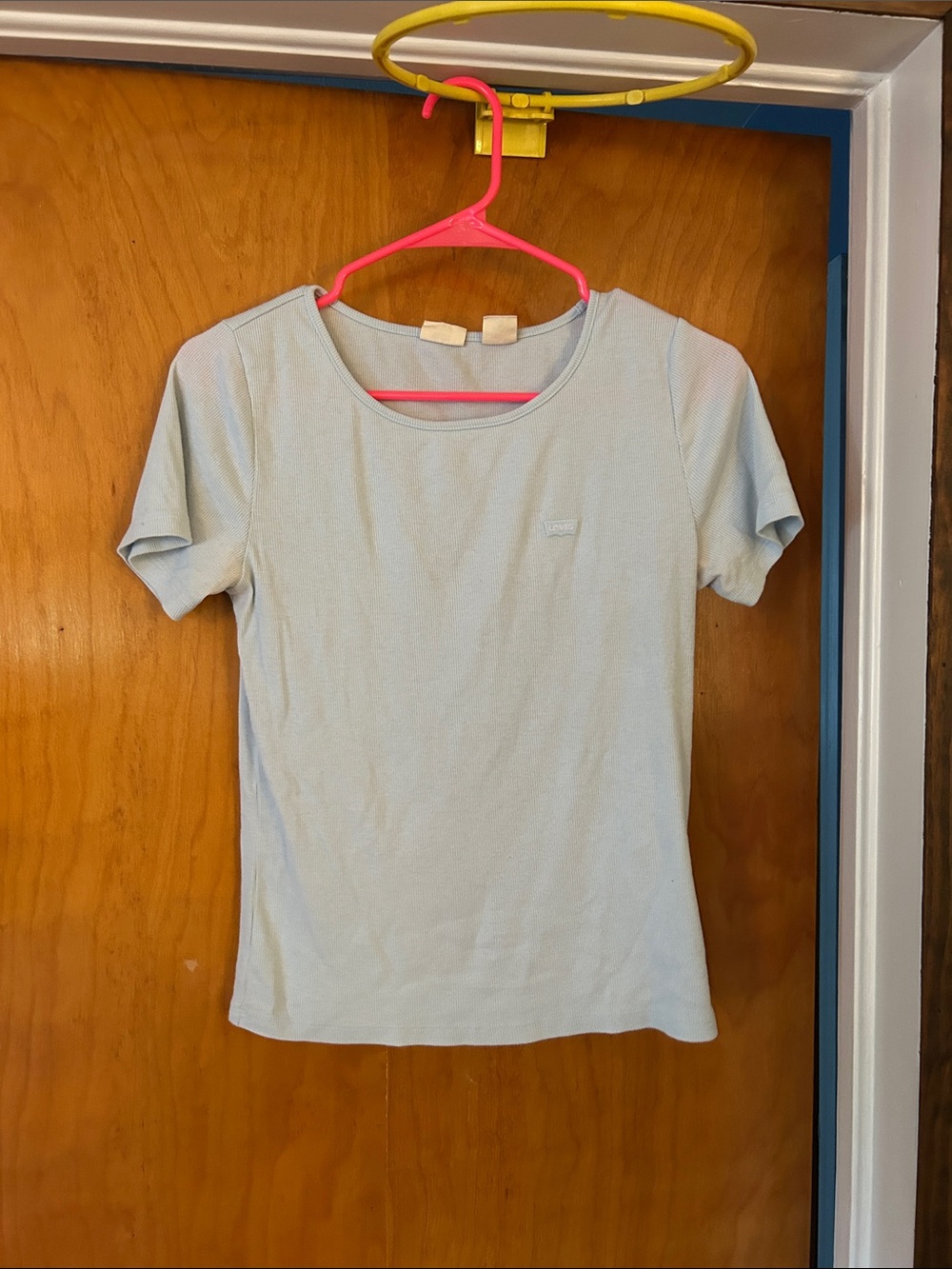 Levi's Light Blue Ribbed Crewneck Tee